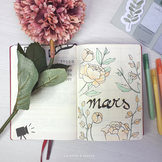 Bullet Journal - Les pivoines de printemps